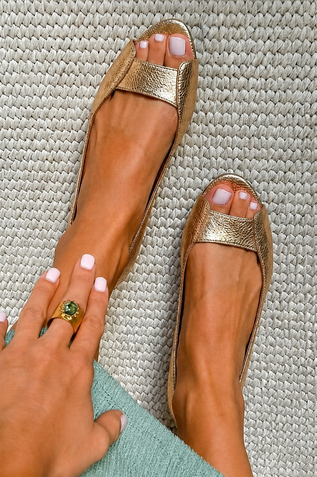 Adelina | Sandalias Doradas Elegantes y Cómodas